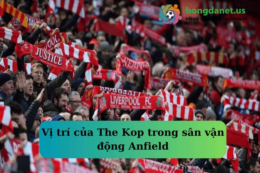 Vị trí của The Kop trong sân vận động Anfield